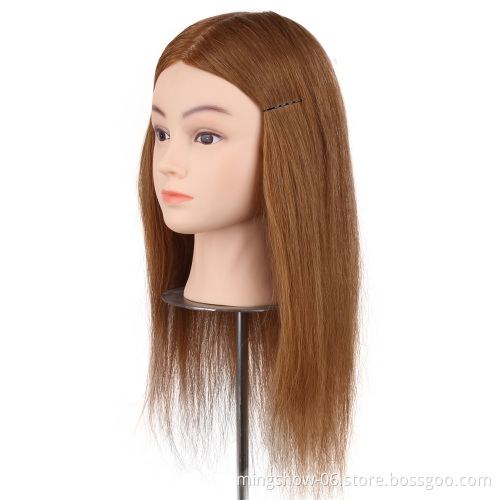 Cosmetology   hairdresser human hair mannequin hair dummy with stand
